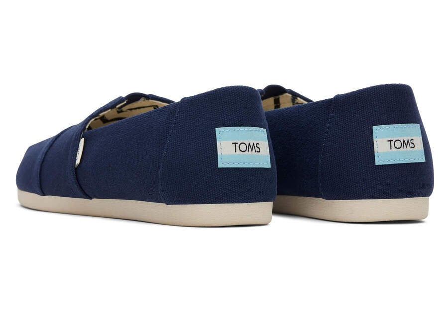 Toms Womens Alpargata Recycled Canvas - Navy