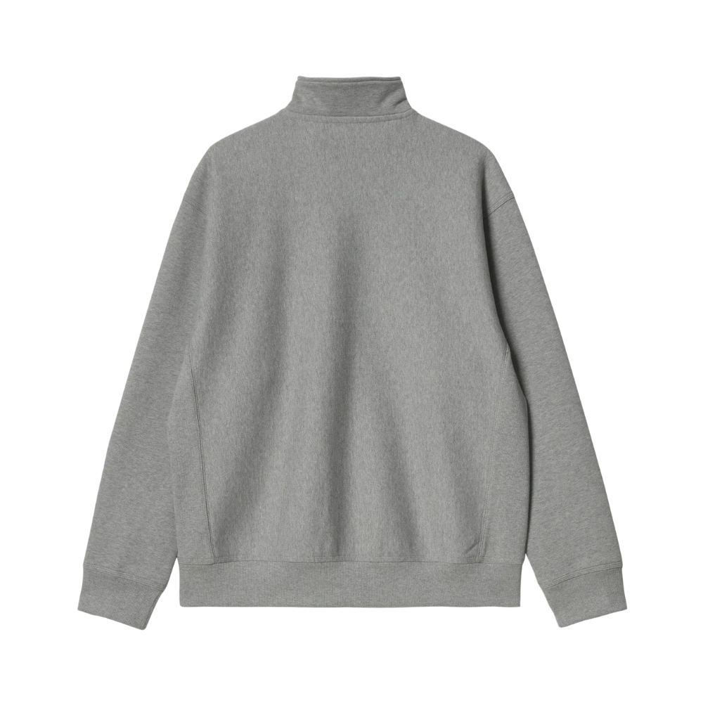Carhartt WIP Half Zip American Script Sweat - Grey Heather