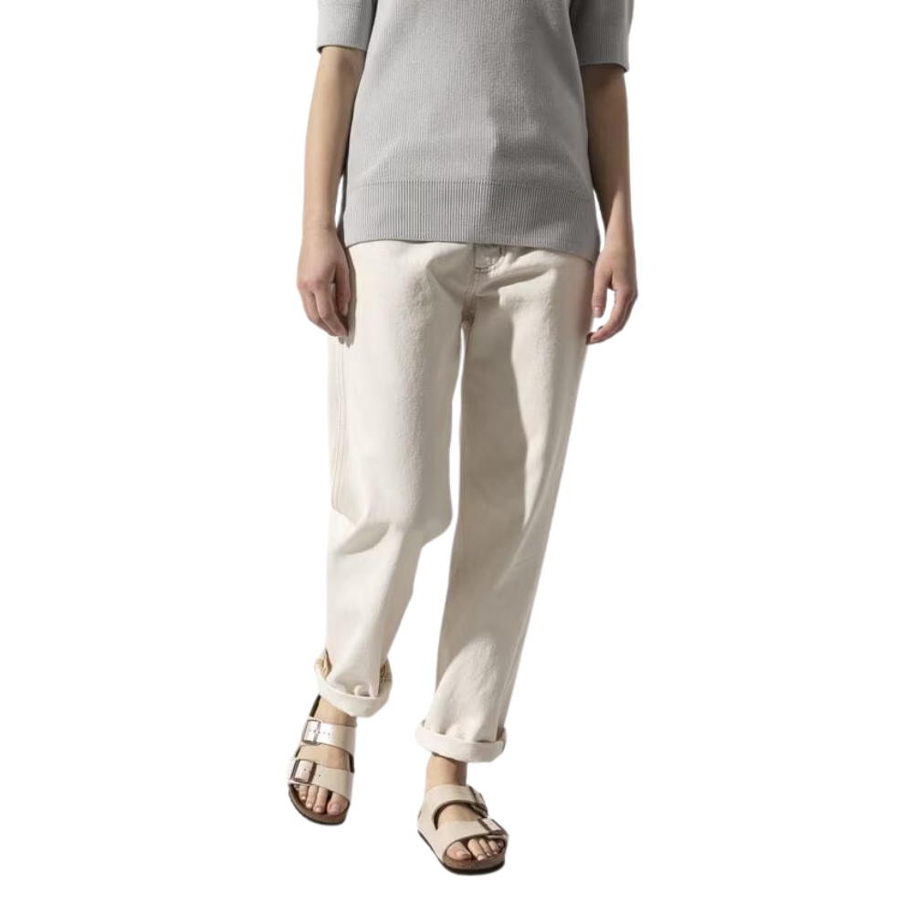 Birkenstock Womens Arizona Birko-Flor Sandal - Graceful Pearl White