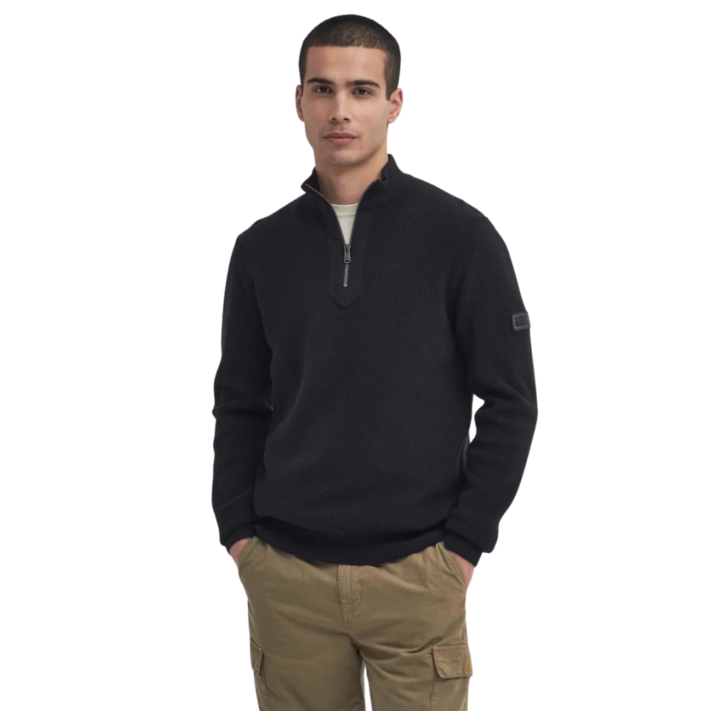 Barbour International Crawley Funnel Neck Jumper - Black