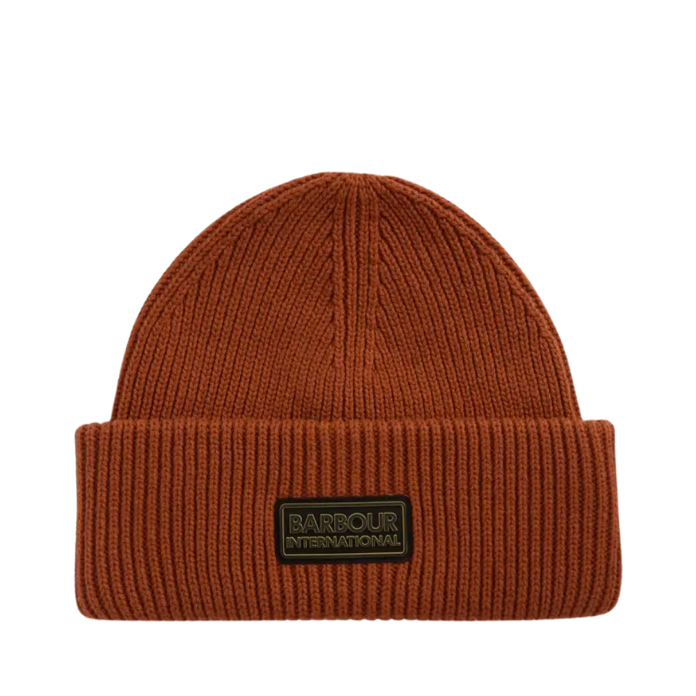 Barbour International Flex Beanie Hat - Dark Ginger