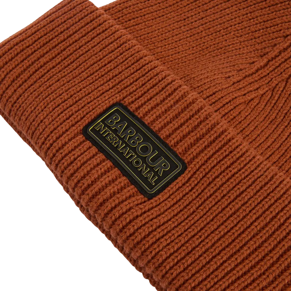 Barbour International Flex Beanie Hat - Dark Ginger
