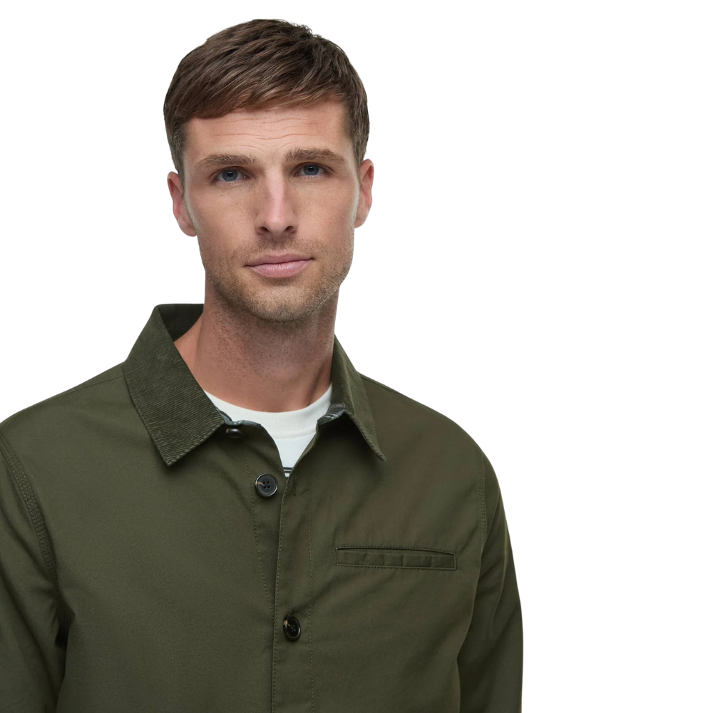 Barbour Cole Poplin Tailored Overshirt - Olive