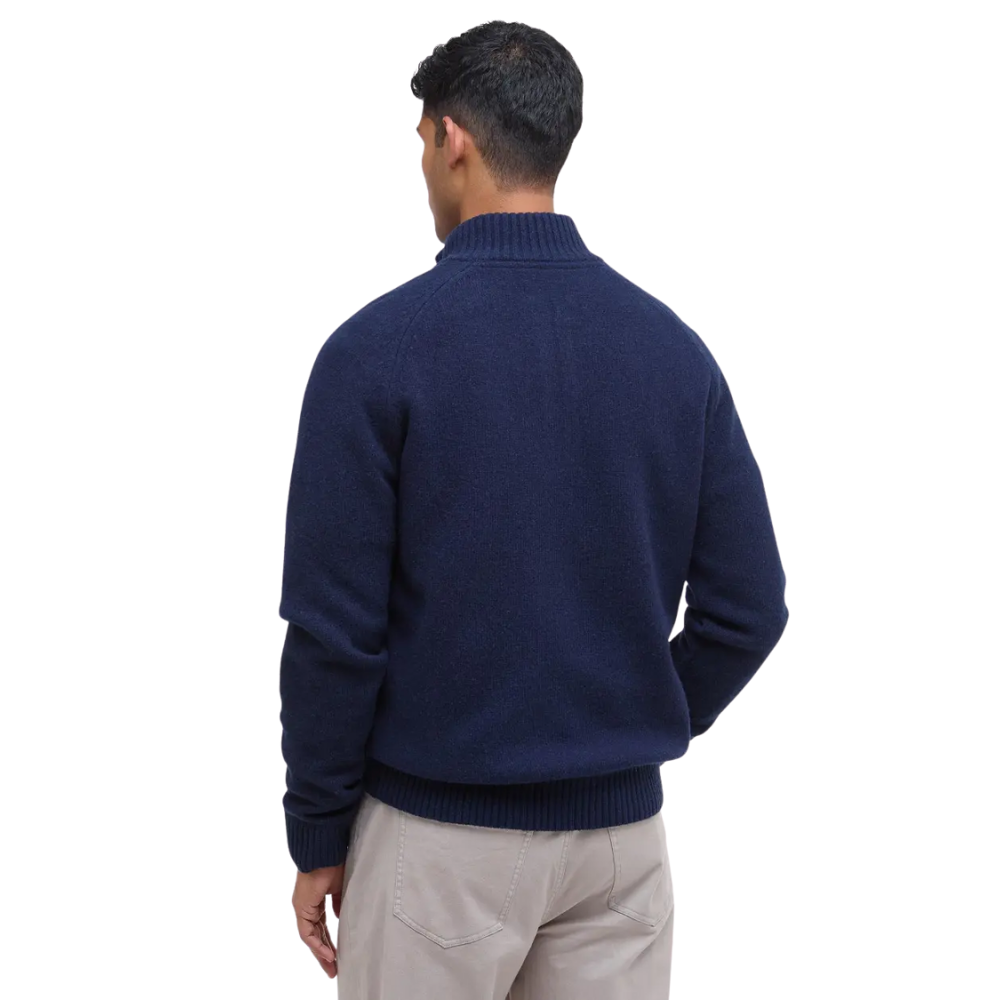 Barbour Grangetown Half Zip Knitted Jumper - Navy