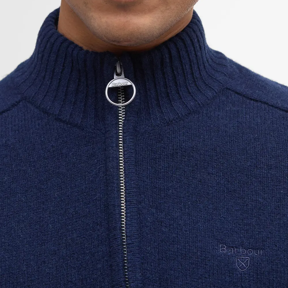 Barbour Grangetown Half Zip Knitted Jumper - Navy