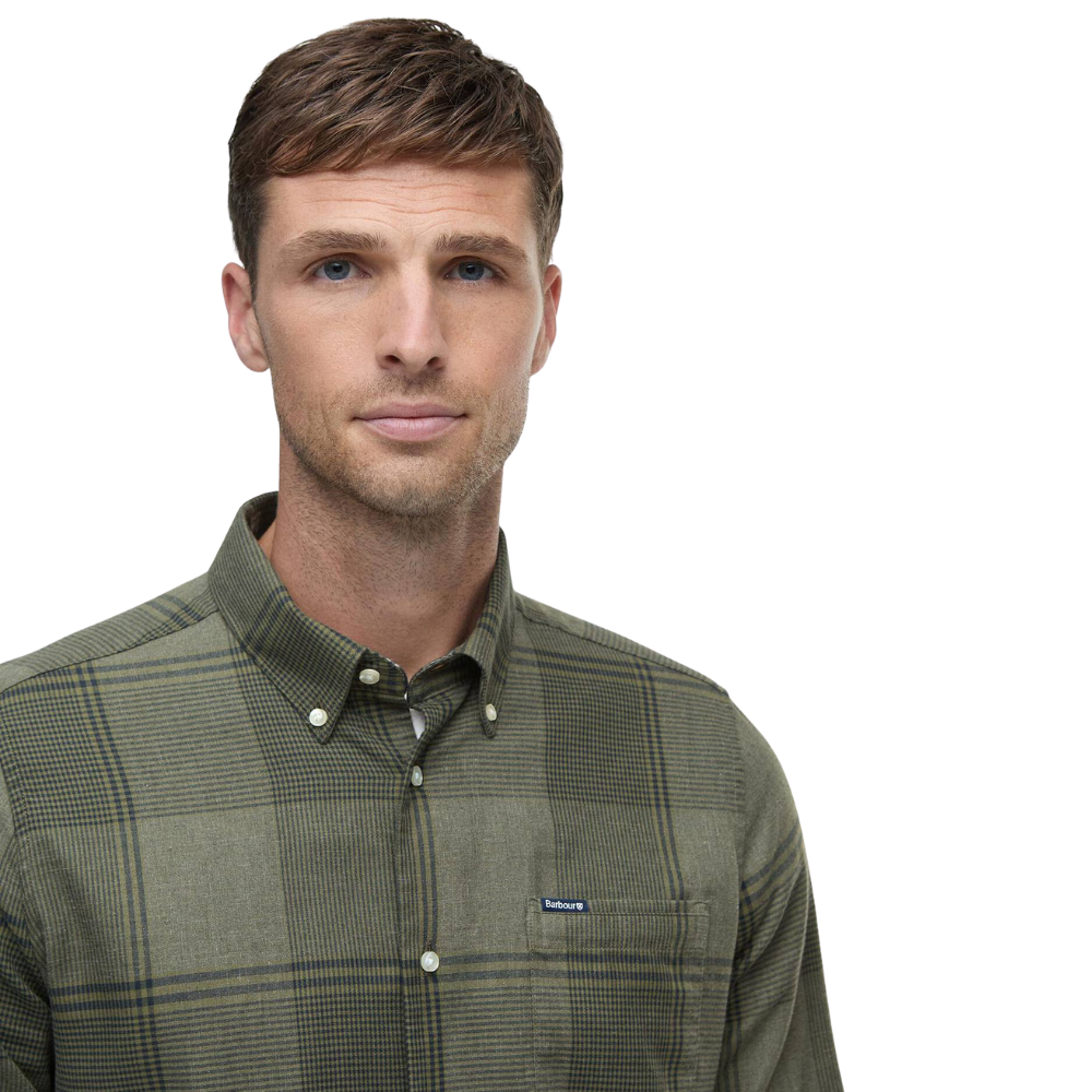 Barbour Heaney Checked Tailored Shirt - Olive