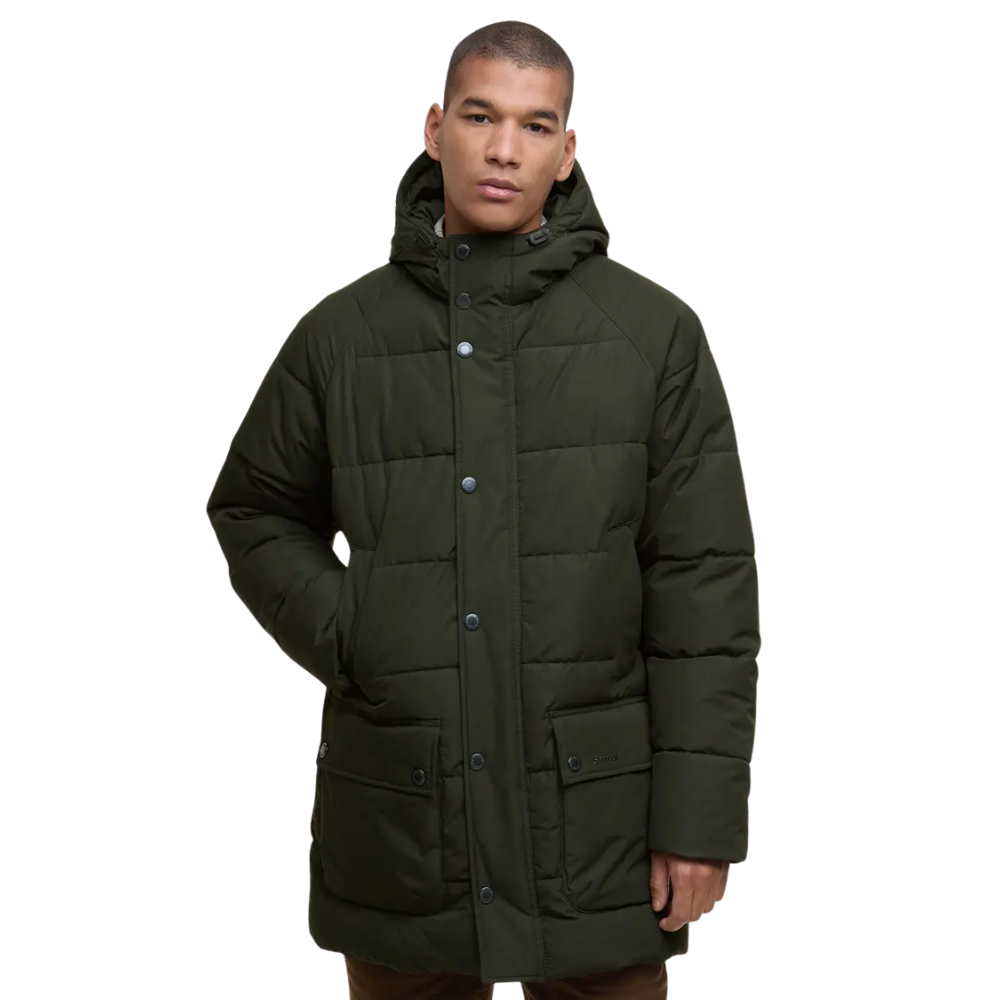 Barbour Hooded Bedale Puffer Jacket - Sage