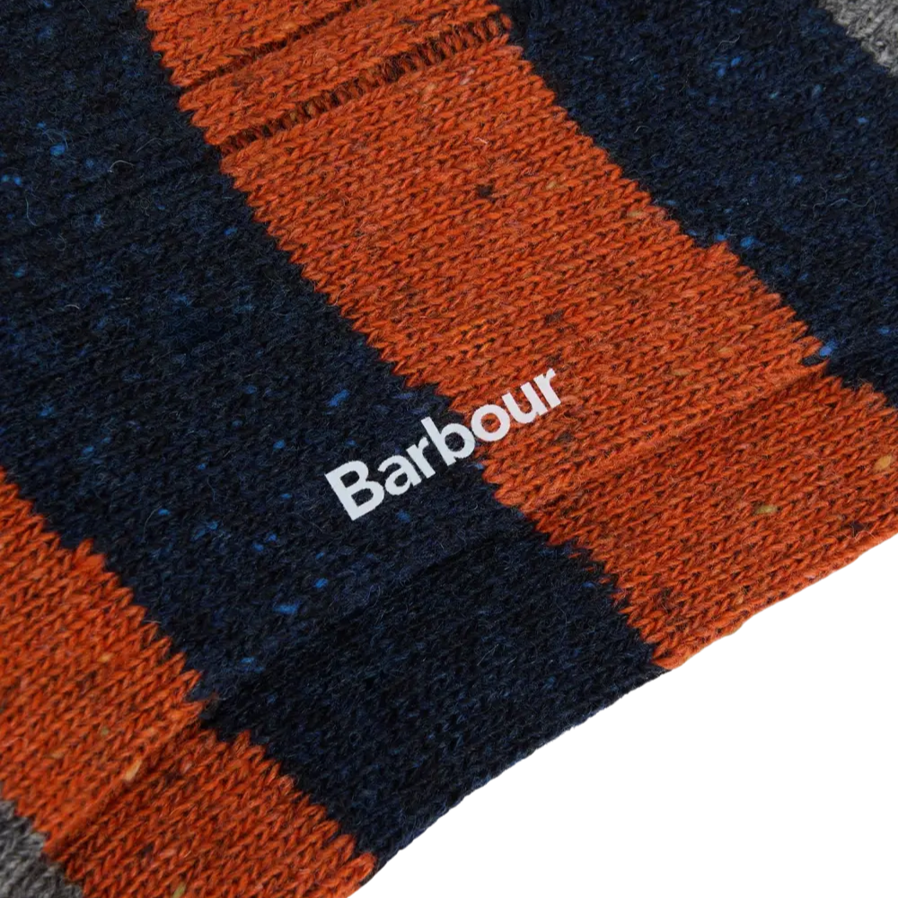 Barbour Houghton Socks - Navy/Ginger