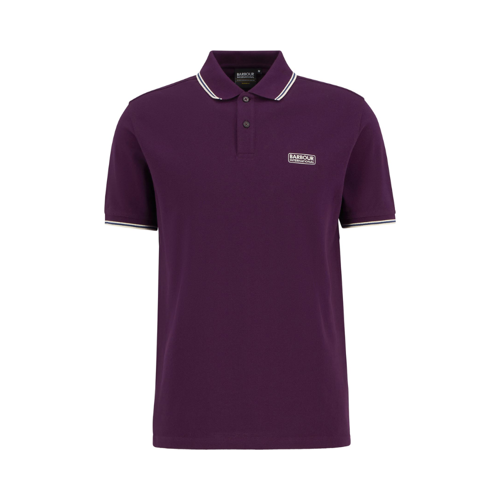 Barbour International Evan Tipped Polo Shirt - Potent Merlot
