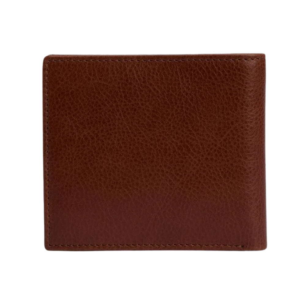 Barbour Lunan Leather Billfold Wallet - Brown