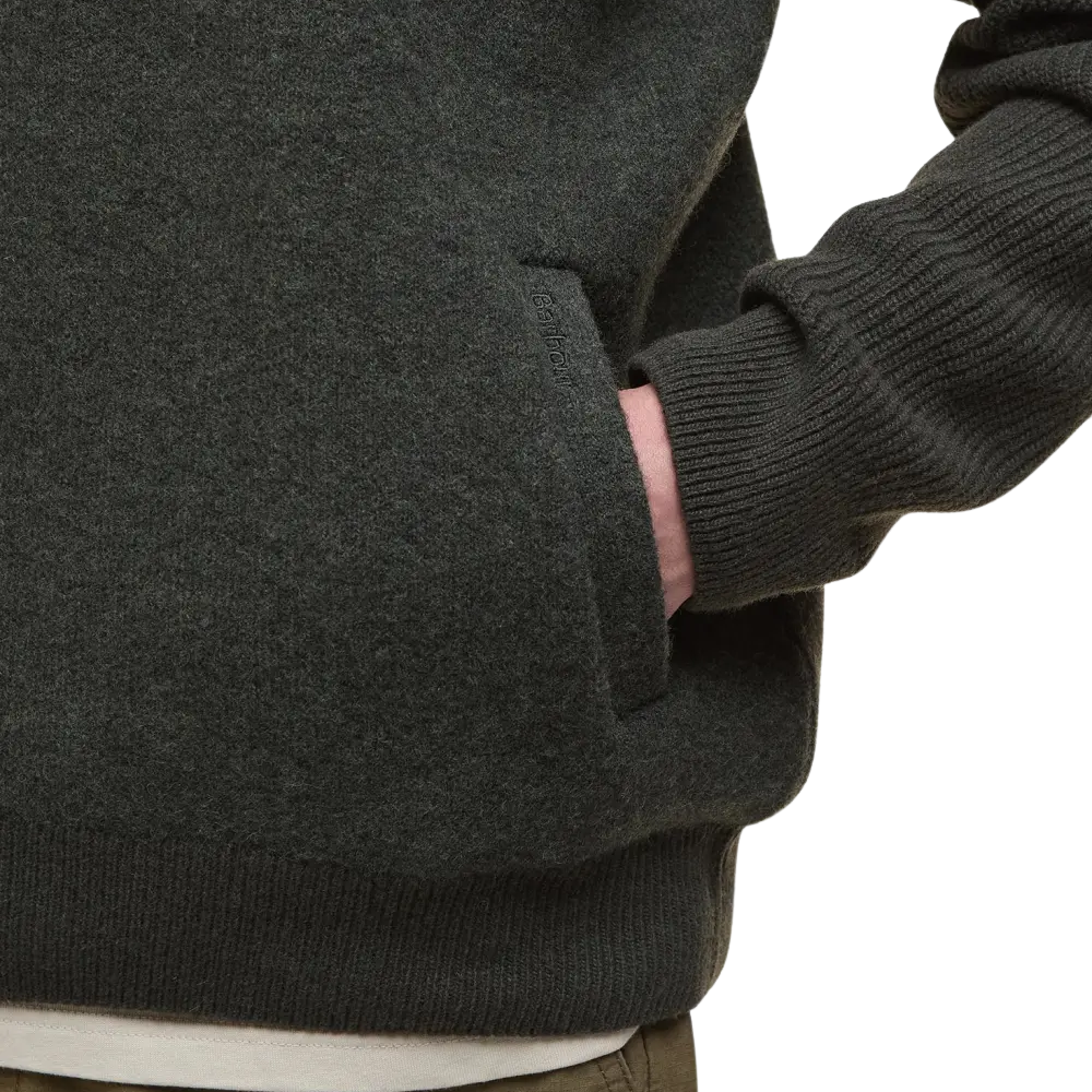 Barbour Milburn Half Zip Knitted Jumper - Dark Olive