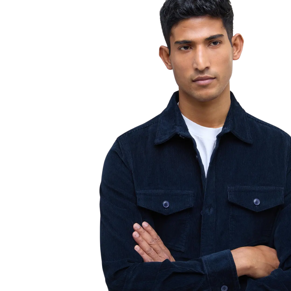 Barbour Regular Cord Overshirt - Navy