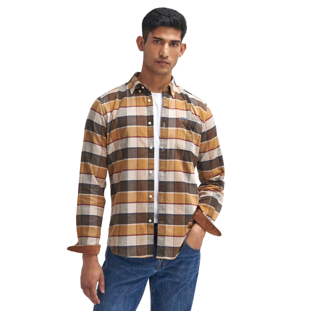 Barbour Valley Tailored Checked Shirt - Brown
