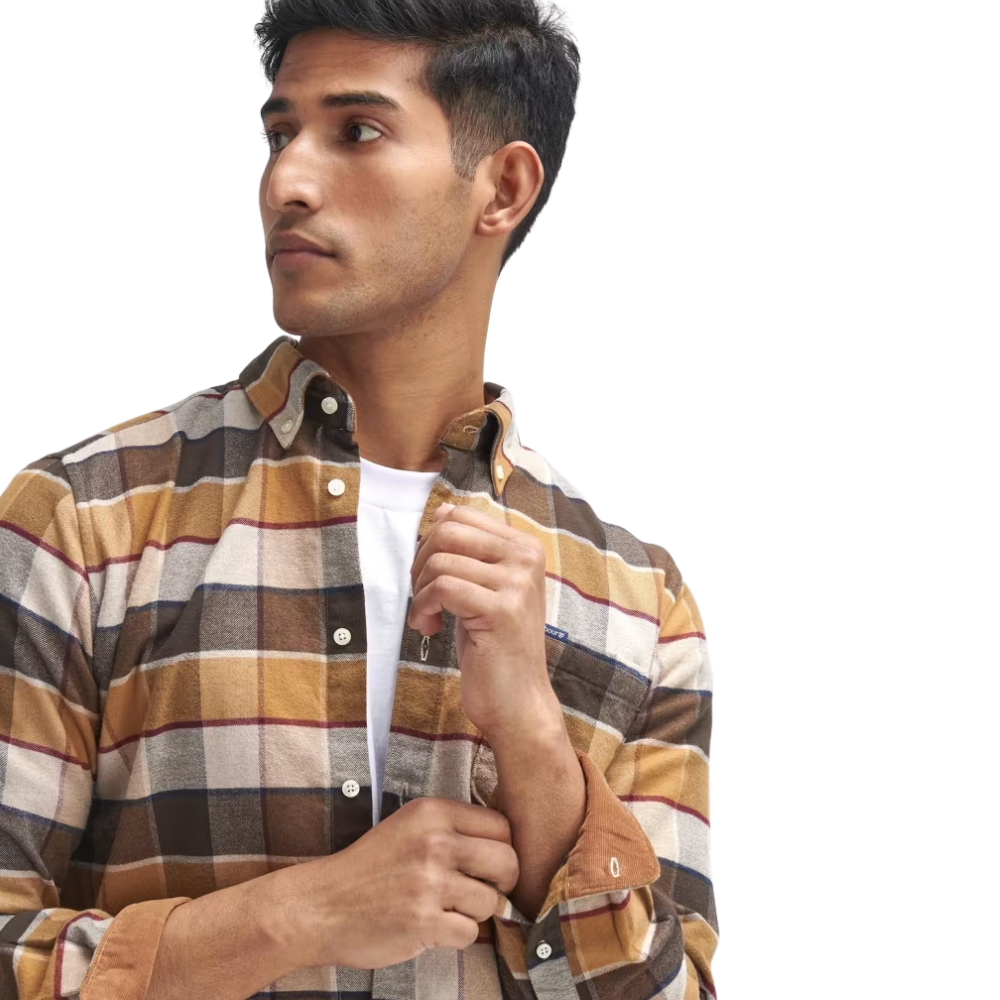 Barbour Valley Tailored Checked Shirt - Brown