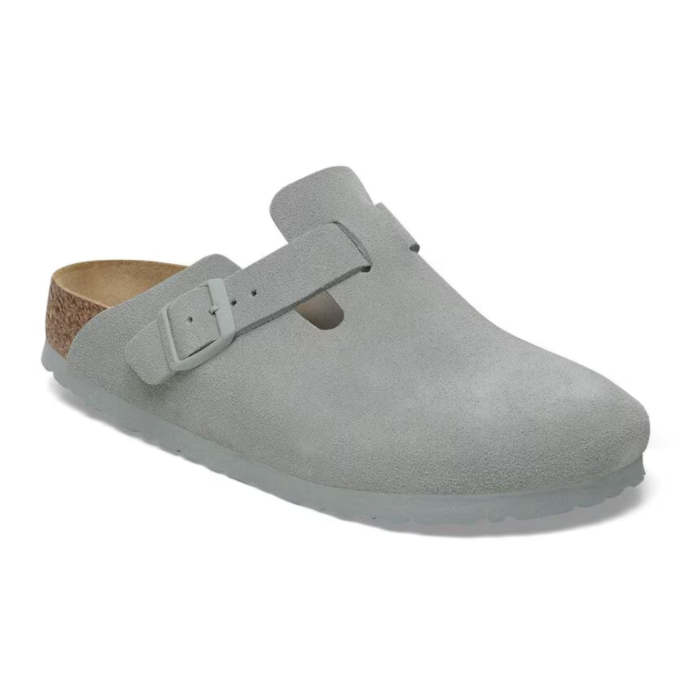 Birkenstock Boston Suede Leather Clog - Pure Sage