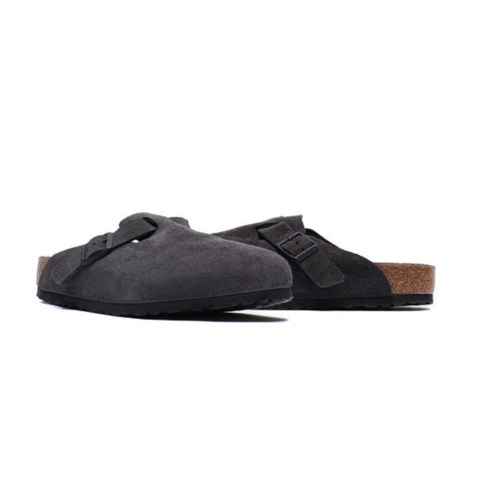 Birkenstock Boston Suede Leather Clog - Velvet Grey