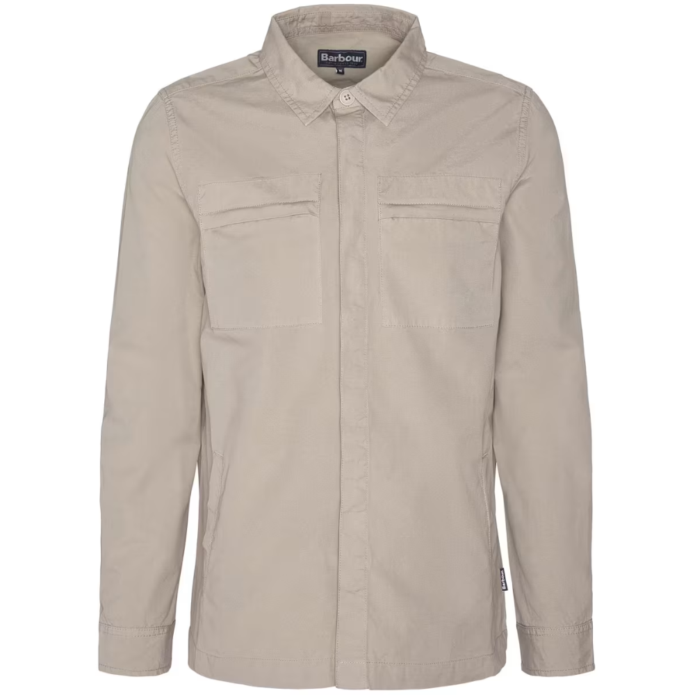 Castlebay Garment Dyed Overshirt - Concrete