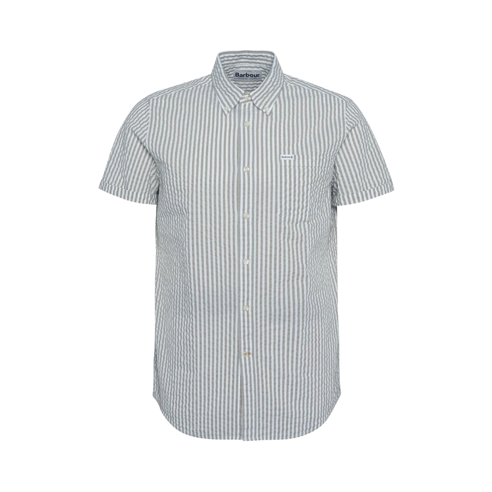 Barbour Cresswell Seersucker Summer Fit Shirt - Stone