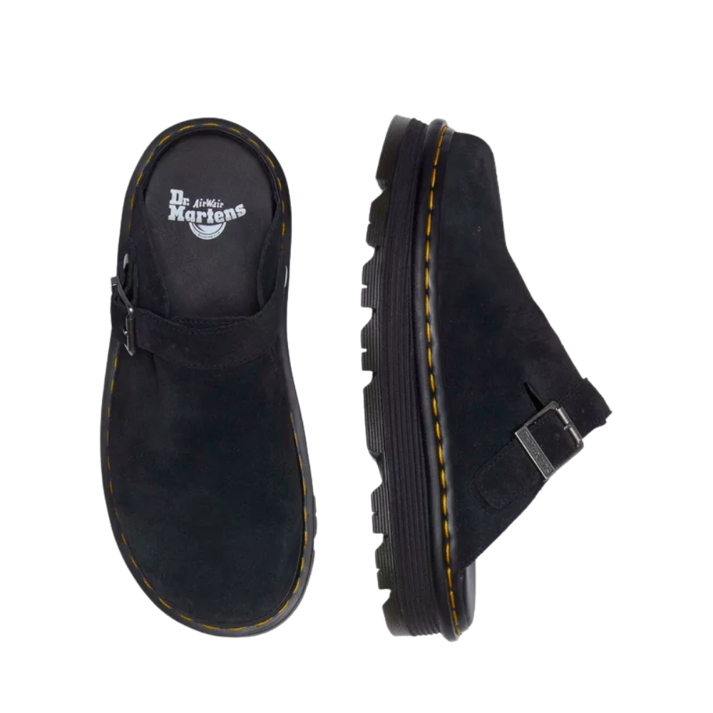Dr Martens Zebzag Suede Mules - Black