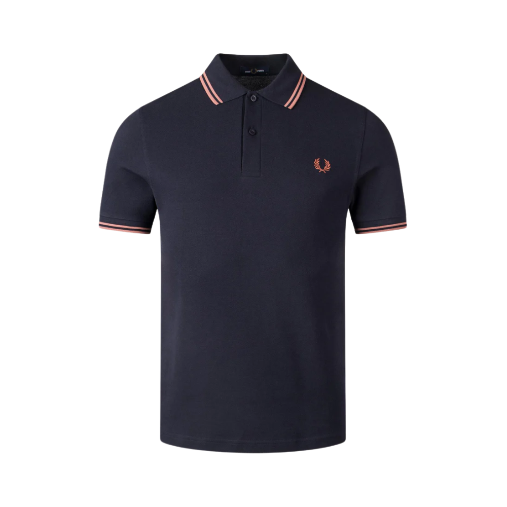 FP M3600 Twin Tipped Polo - Navy/Cinnamon