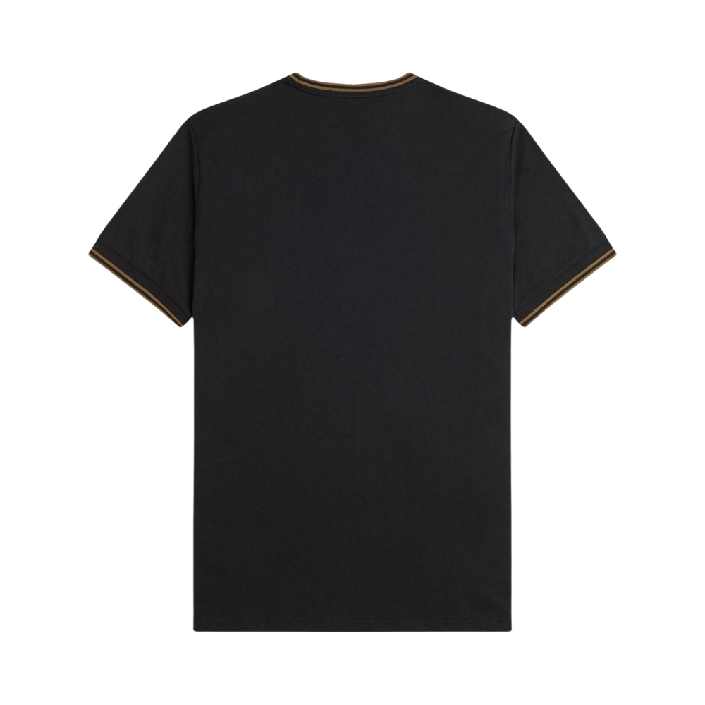 Fred Perry Twin Tipped T-Shirt - Black/Shaded Stone