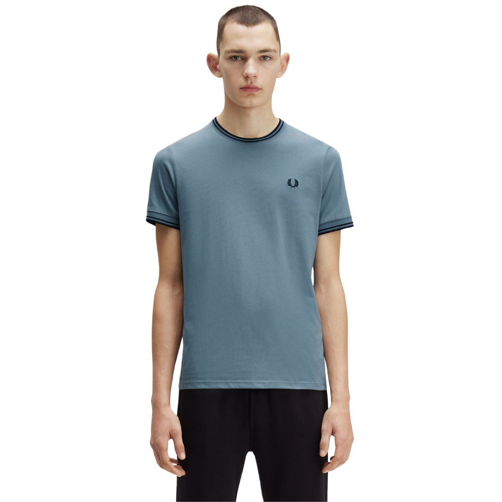 Fred Perry Twin Tipped T-Shirt - Stockport Blue/Navy