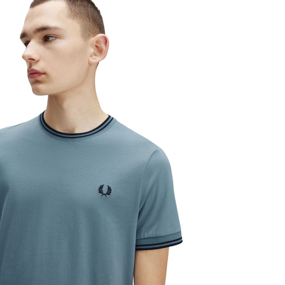 Fred Perry Twin Tipped T-Shirt - Stockport Blue/Navy