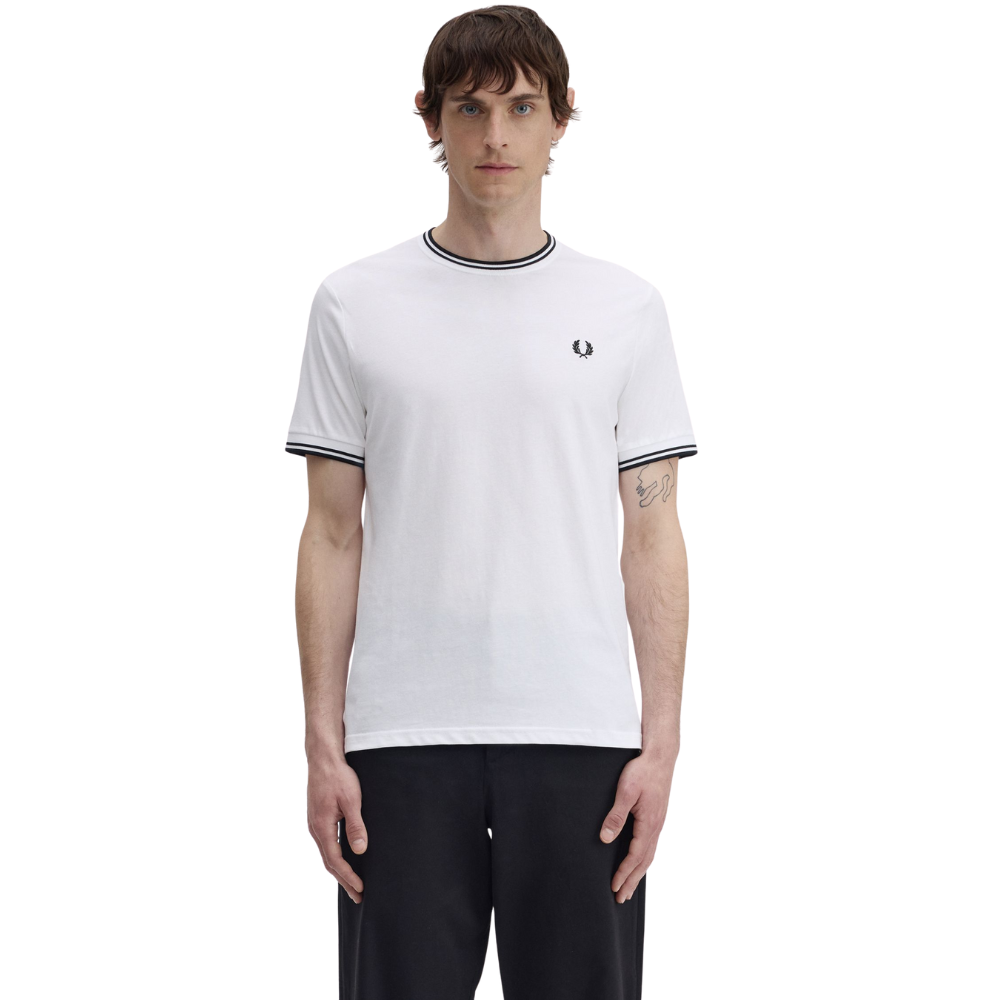 Fred Perry Twin Tipped T-Shirt - White