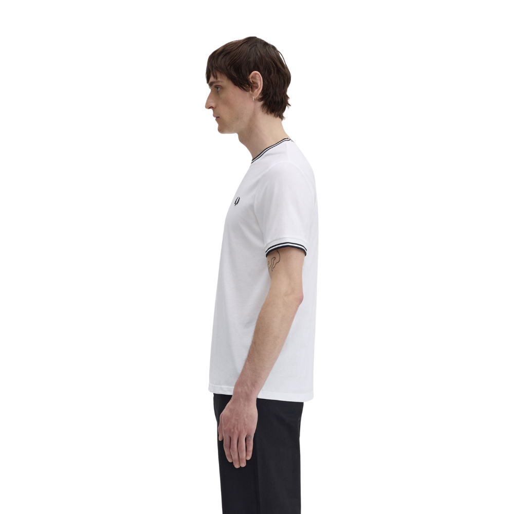 Fred Perry Twin Tipped T-Shirt - White