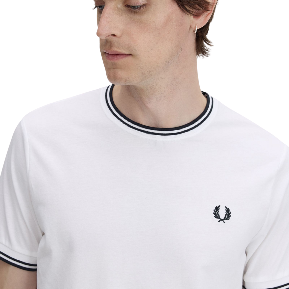 Fred Perry Twin Tipped T-Shirt - White
