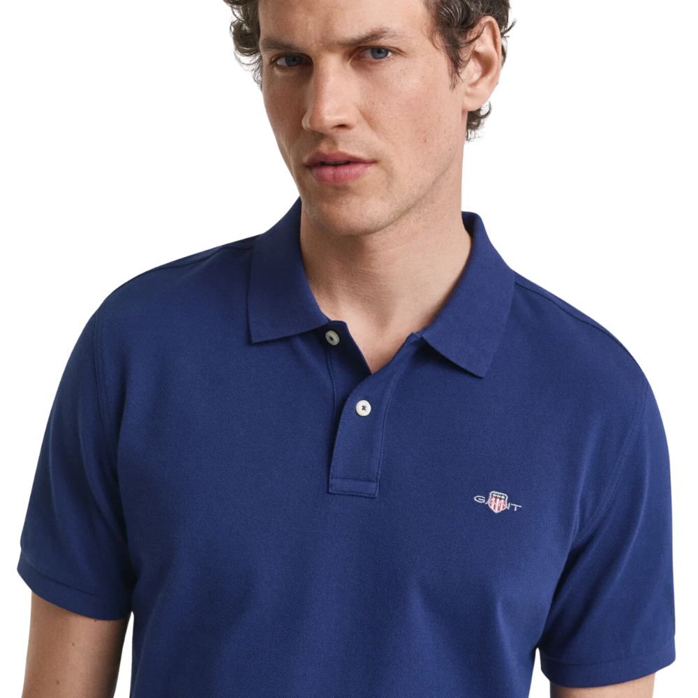 GANT Reg SS Pique Polo - Persian Blue