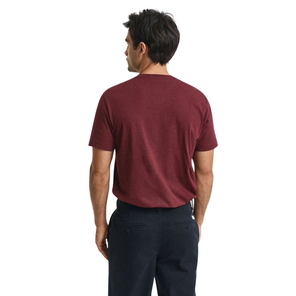 GANT Reg Shield SS T-Shirt - Bordeaux Melange