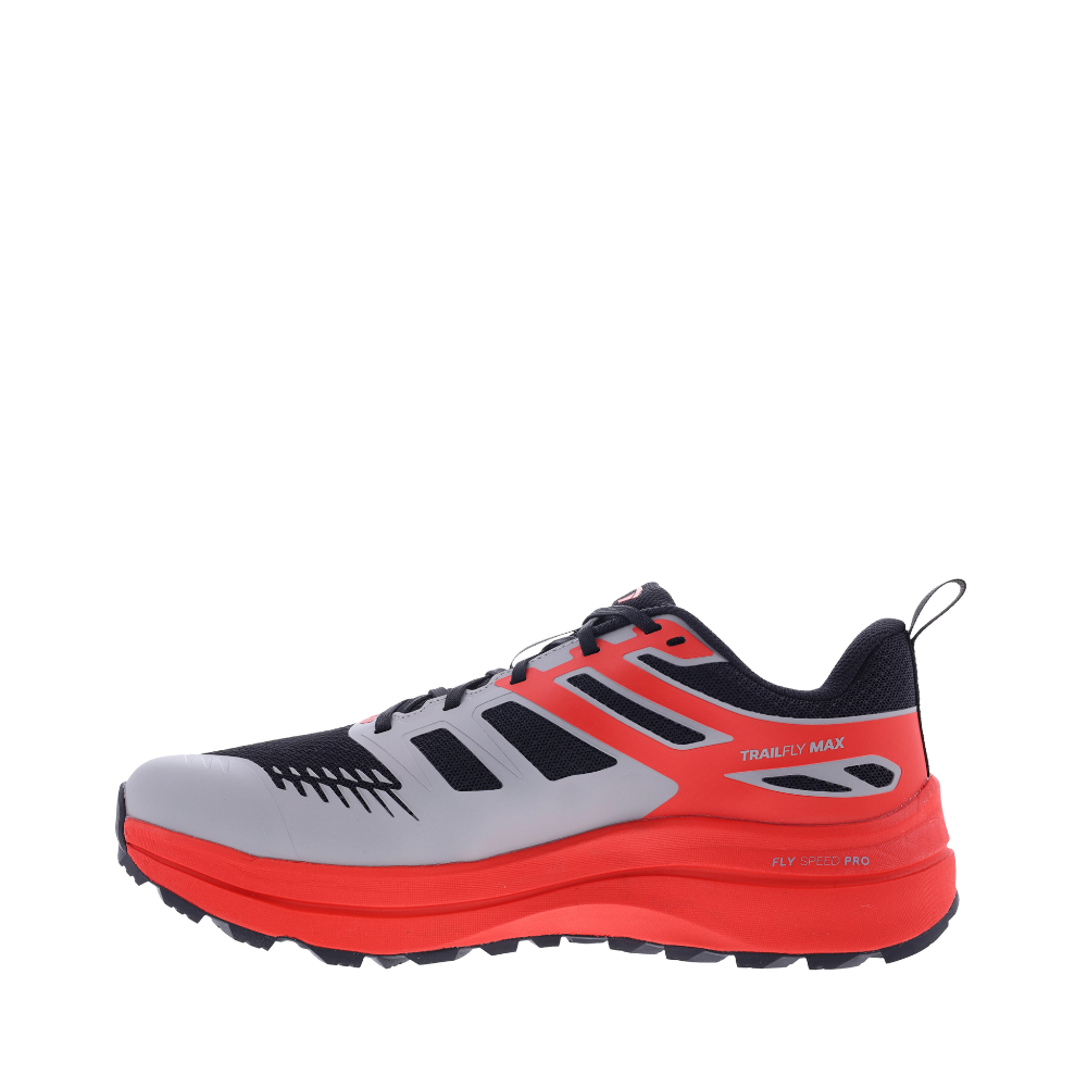 INOV8 TrailFly Max Wide Fit - Black/Light Grey/Red