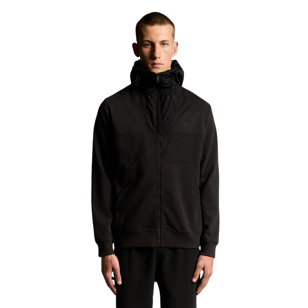 Lyle & Scott Panelled Hybrid Jacket - Black Ice