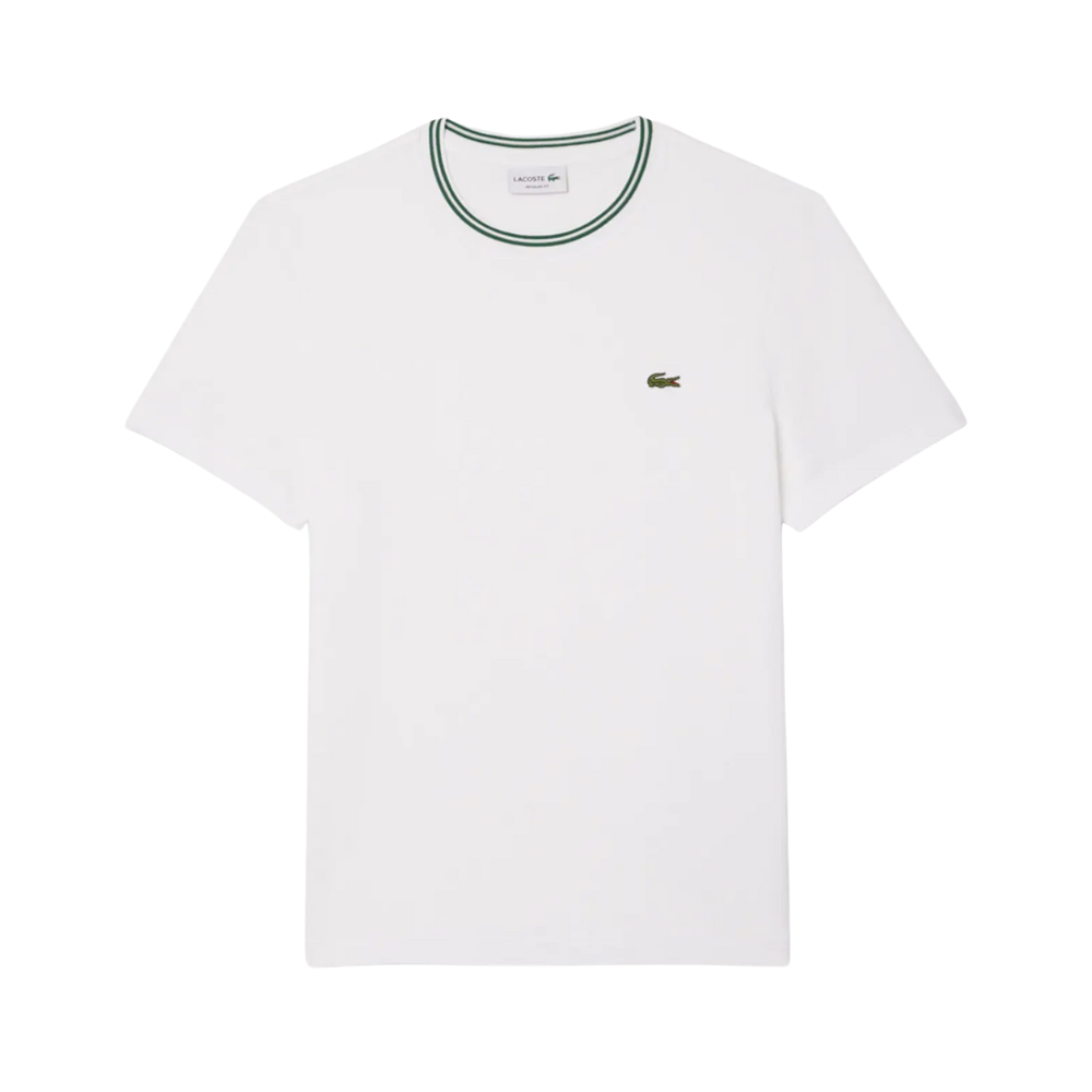 Lacoste Regular Fit Ribbed T-Shirt - White