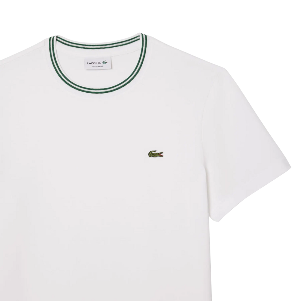 Lacoste Regular Fit Ribbed T-Shirt - White