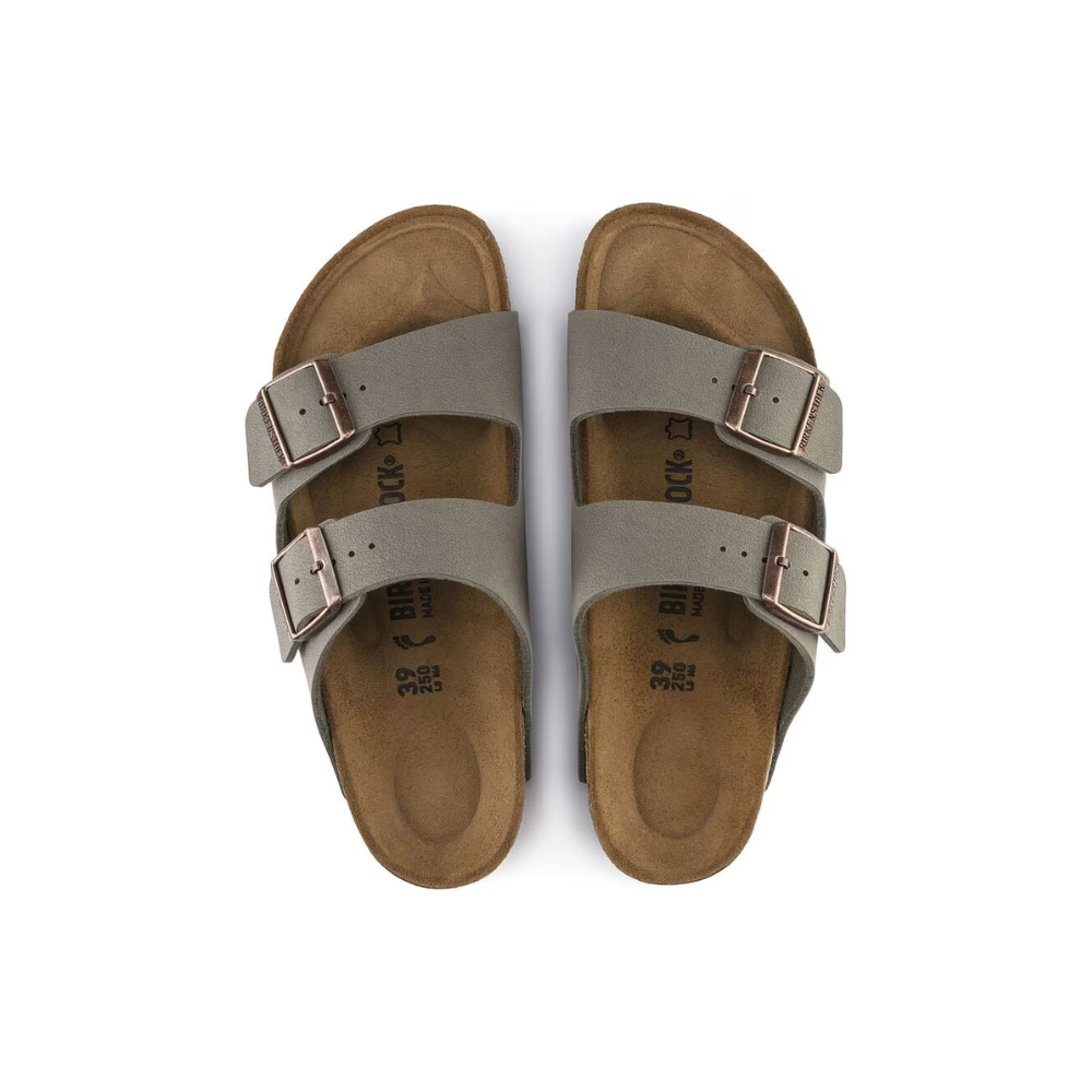 Birkenstock Womens Arizona Birko-Flor Sandal - Stone