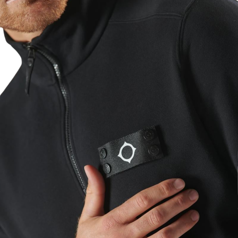 MA.STRUM Neo Quarter Zip Sweat - Jet Black