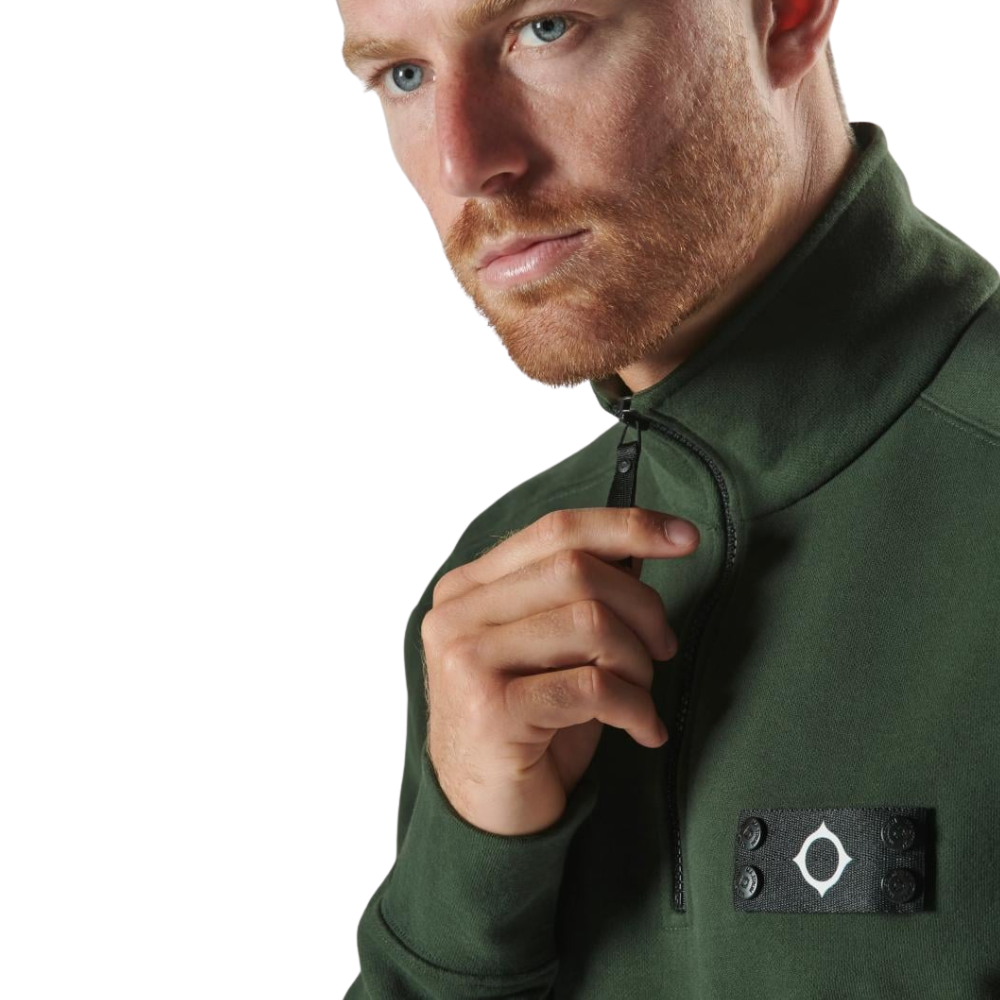 MA.STRUM Neo Quarter Zip Sweat - Oil Slick