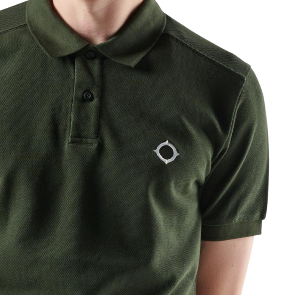 MA.STRUM SS Pique Polo - Oil Slick