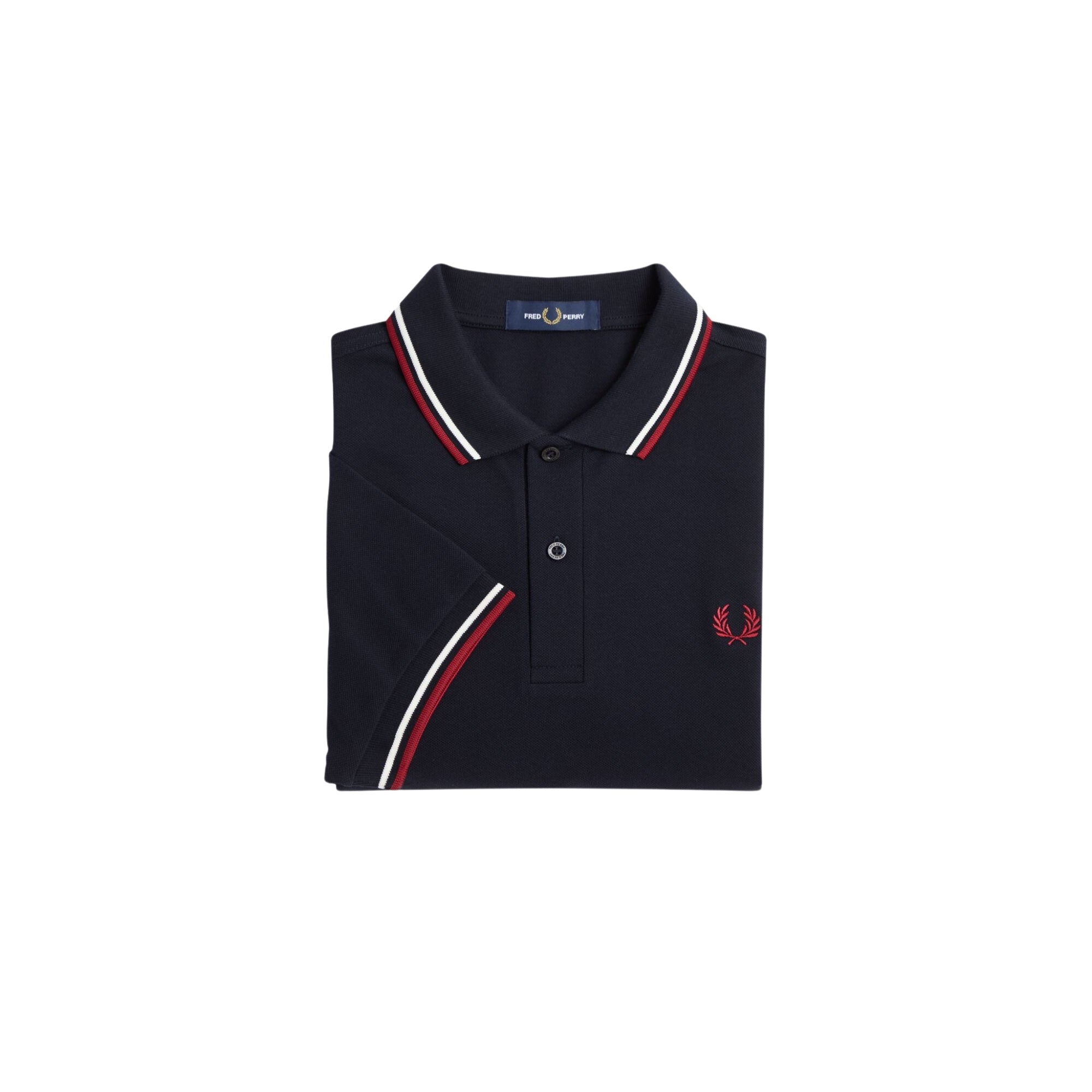 Fred Perry M3600 Twin Tipped Polo - Navy/White/Red