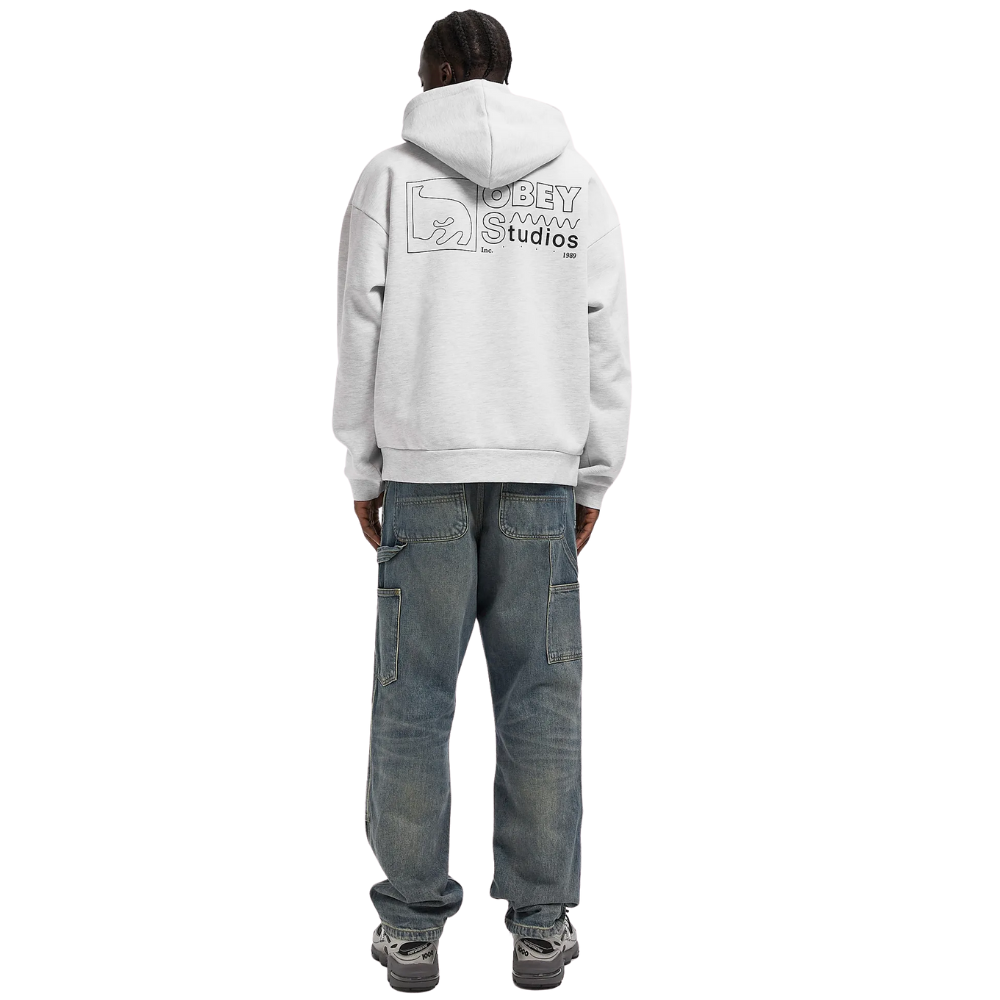 Obey Nico Extra Heavy Hoodie - Ash Grey