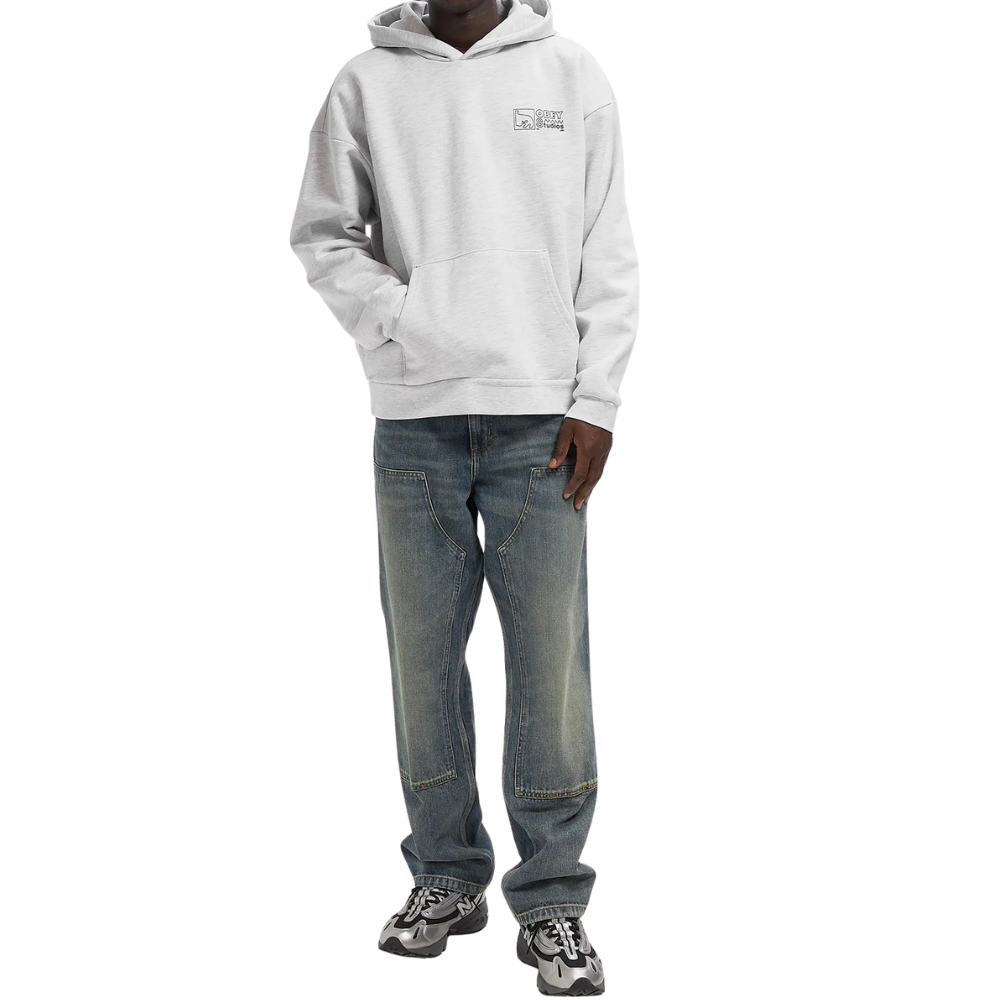 Obey Nico Extra Heavy Hoodie - Ash Grey