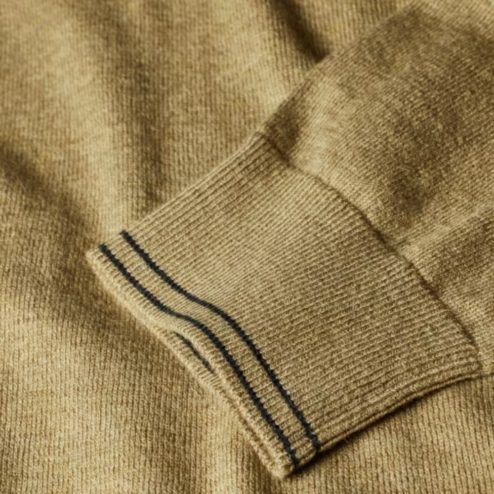 Paul Smith 1/4 Zip Knit Sweat Zebra Badge - Camel