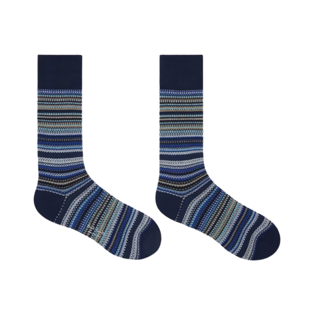 Paul Smith Socks Pique Signature - Navy