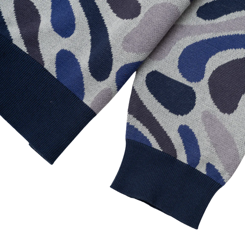 Parlez Blended Camo Knit Sweat - Midnight Camo