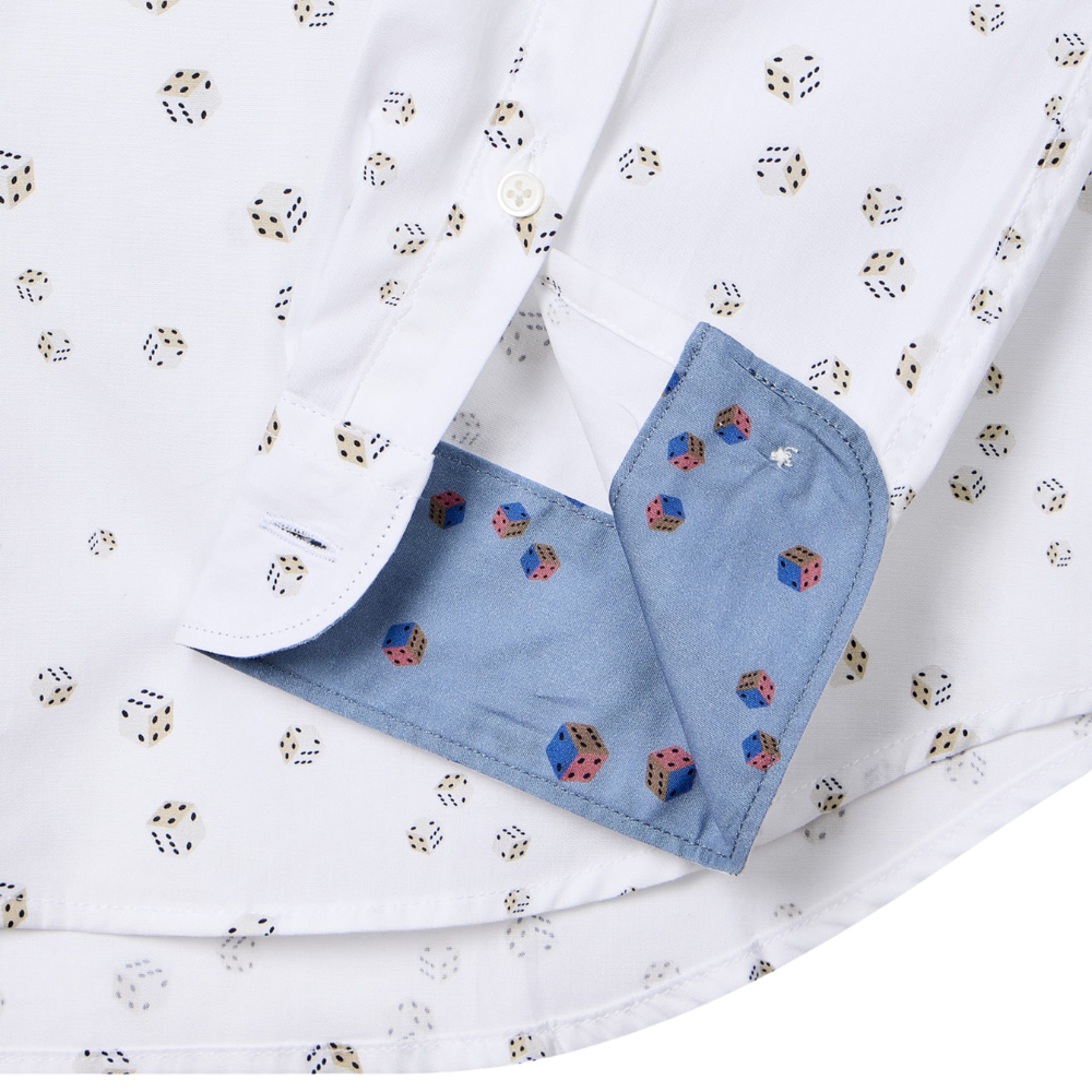 Paul Smith Dice LS Tailored Fit Shirt - White