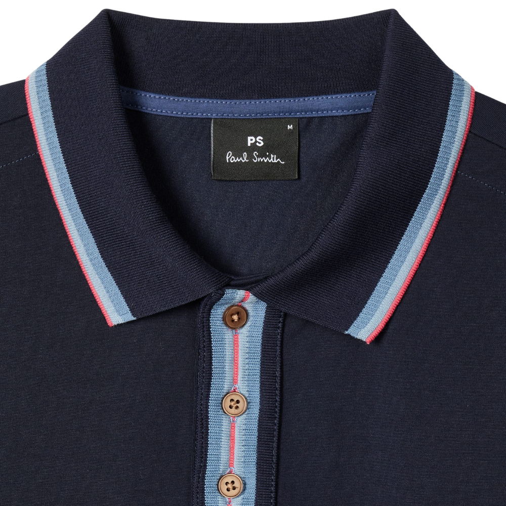 Paul Smith Reg Fit Placket Polo - Navy