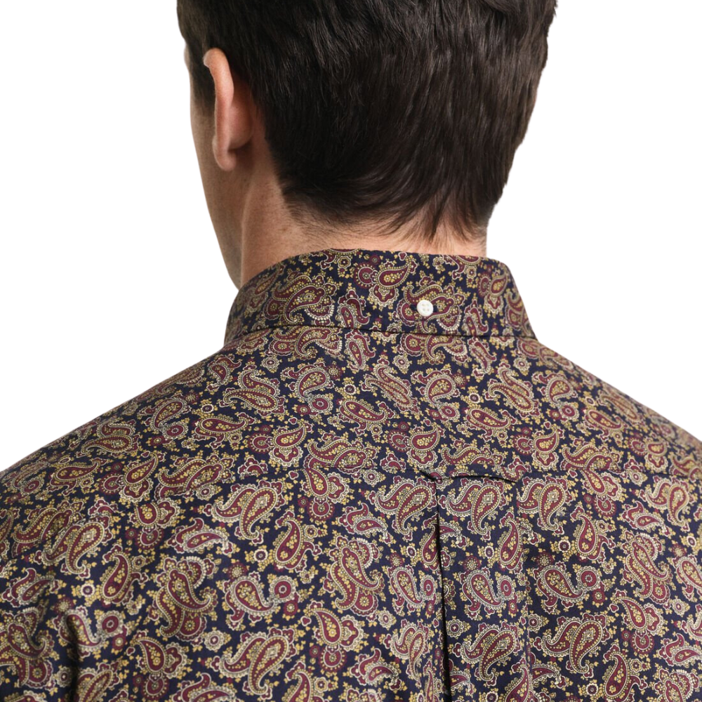 GANT Reg Paisley Printed Shirt - Prussian Blue