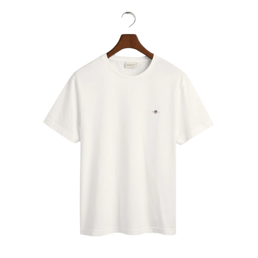 GANT Reg Shield SS T-Shirt - White
